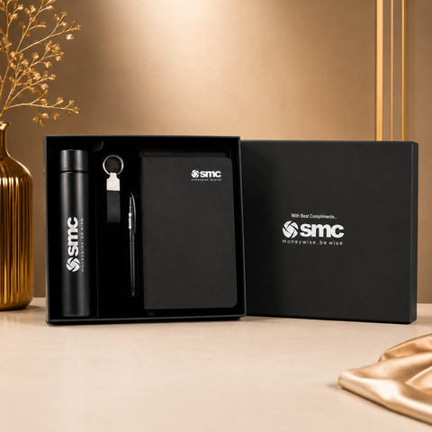 Customized Corporate Gift Hamper with Bottle, Diary, Pen & Keychain