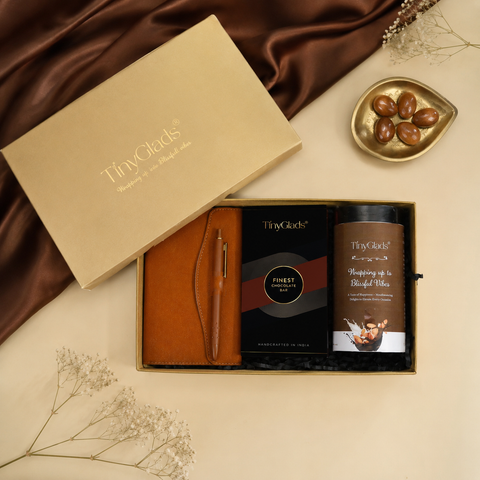 Corporate Gift Box | Premium Diary, Pen & 3 Chocolate Truffles