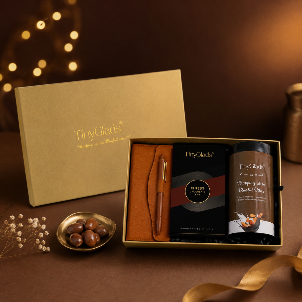 Corporate Gift Box | Premium Diary, Pen & 3 Chocolate Truffles