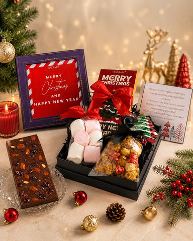 TinyGlads Christmas Celebration Gift Hamper | Chocolate Bar & Gourmet Treats