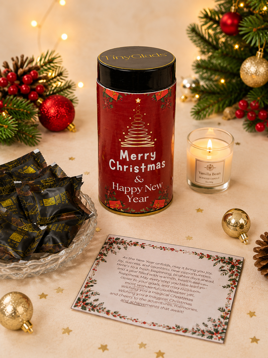 TinyGlads Christmas Cheer Gift Hamper | Festive Treats & Holiday Decor