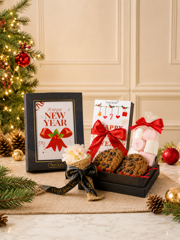 TinyGlads Christmas Cookie & Chocolate Gift Box | Holiday Treats Hamper