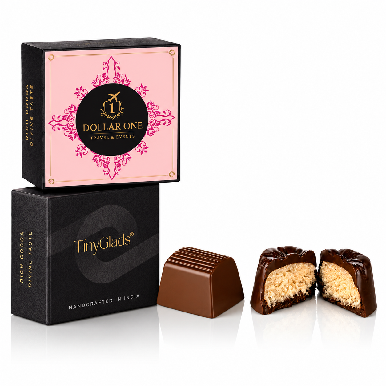 TinyGlads Executive Corporate Diwali Gift Box | Diary, Chocolate Jar & 6 Truffles