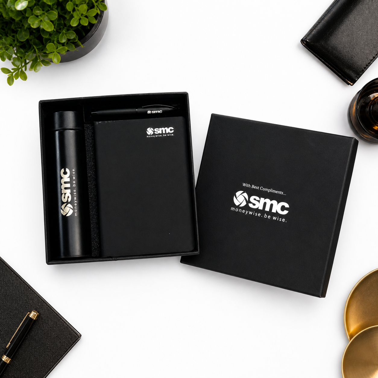 Customized Corporate Gift Set with Bottle, Diary & Pen