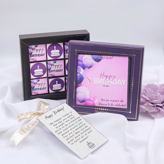 Elegant Birthday Chocolate Gift Photo Frame Box