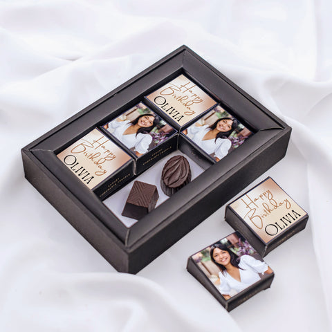 Personalized Birthday Present with Printed Chocolates for Her