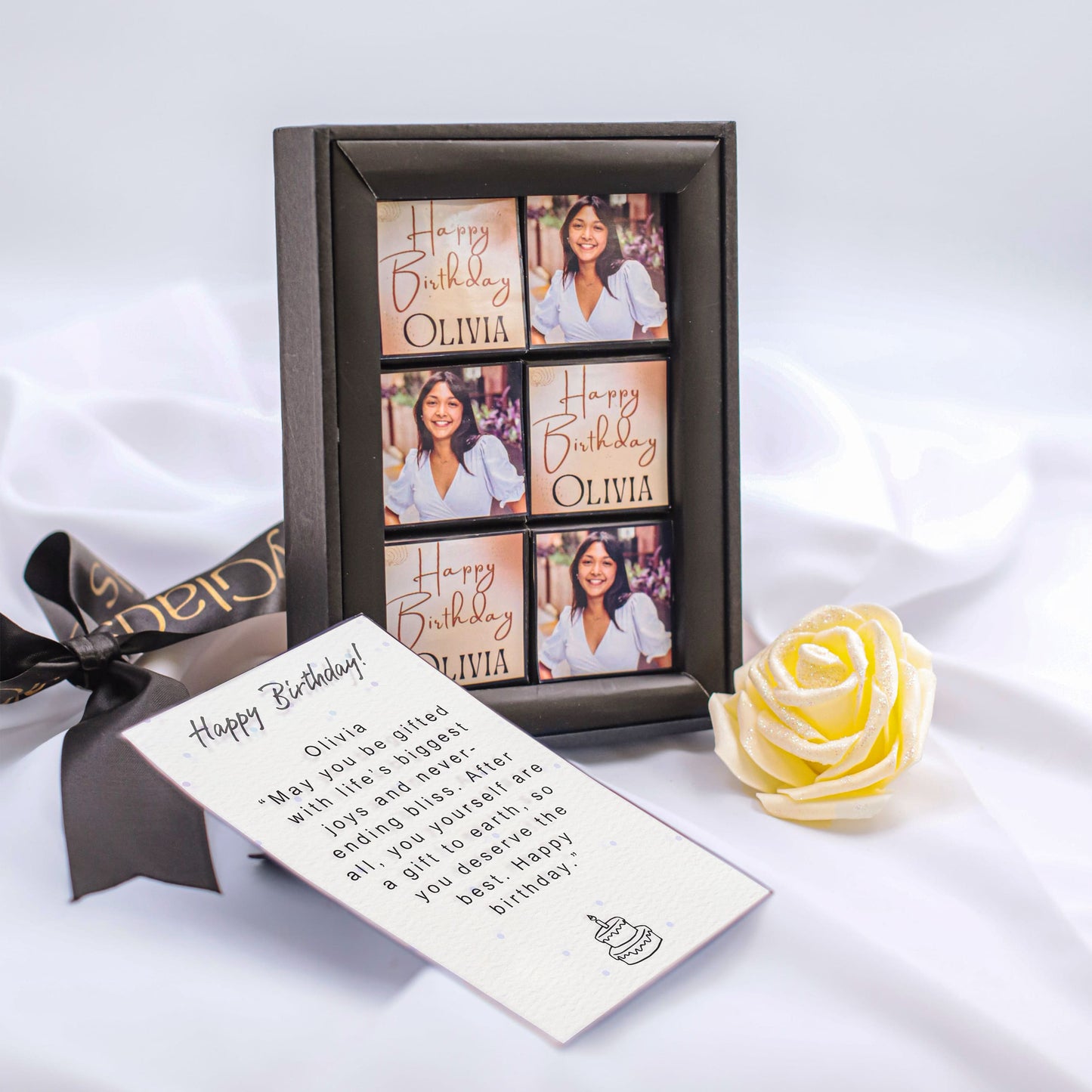 Personalized Birthday Present with Printed Chocolates for Her