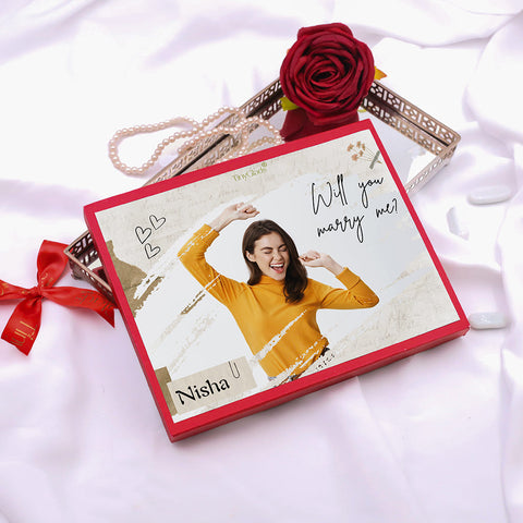 Unique Wedding Proposal Chocolate Gift Personalized with Photo