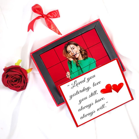 Romantic Personalised Photoframe Chocolate Box with Special Message