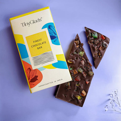 Organic Diwali Chocolate Gift Box – 2 Bars & Jar