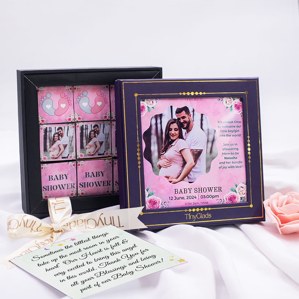 Baby Born Personalised Baby Boy Announcement Birth Chocolate Photoframe