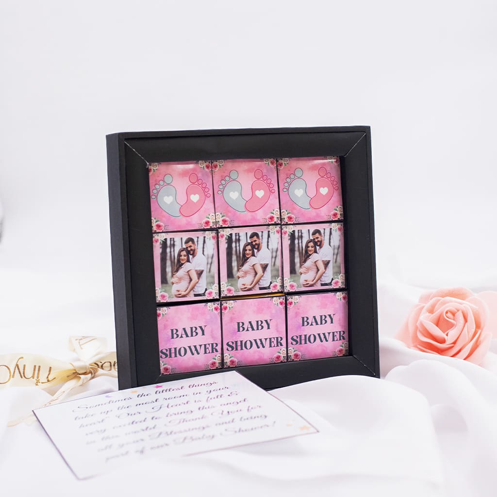 Baby Born Personalised Baby Boy Announcement Birth Chocolate Photoframe