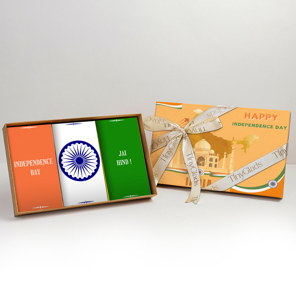 Independence Day Khadi Chocolate Gift Box |  3 Premium Chocolate Bars